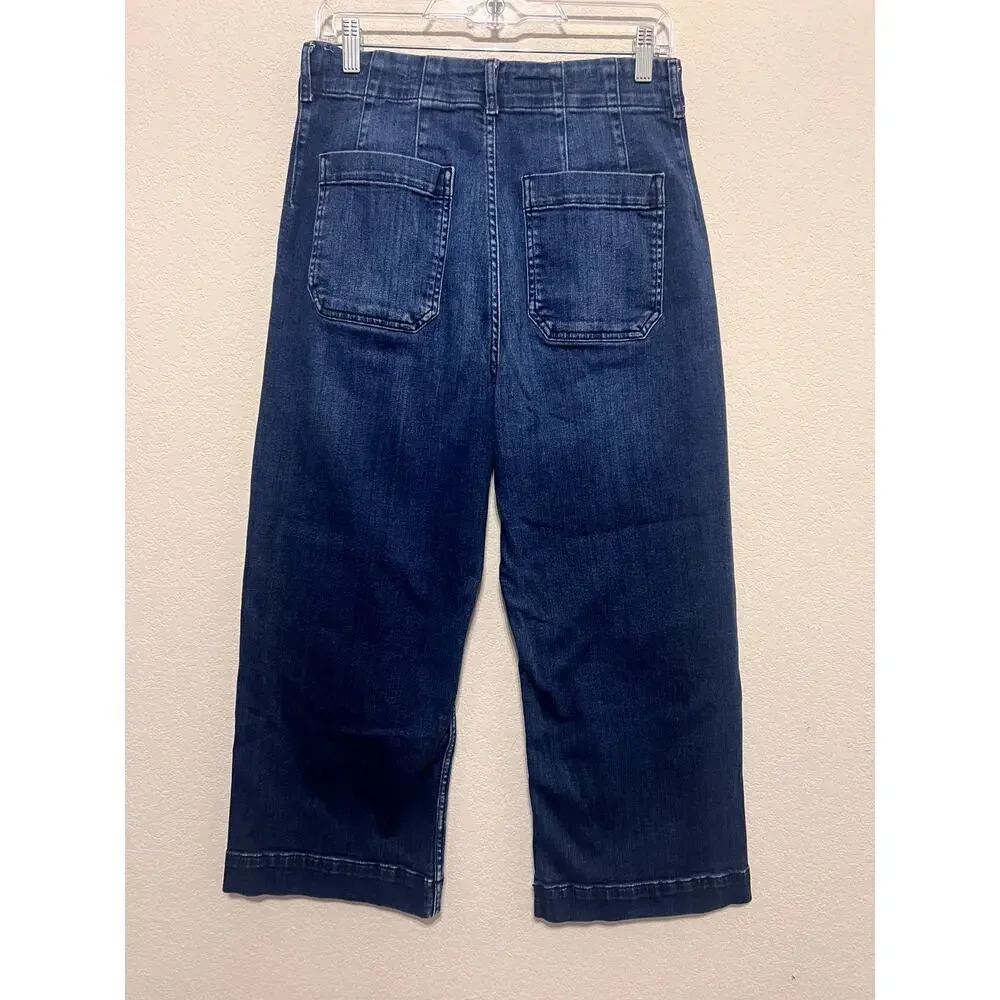 Pilcro & Letterpress The Skipper Wide Leg Jeans Size 30 - Picture 3 of 7